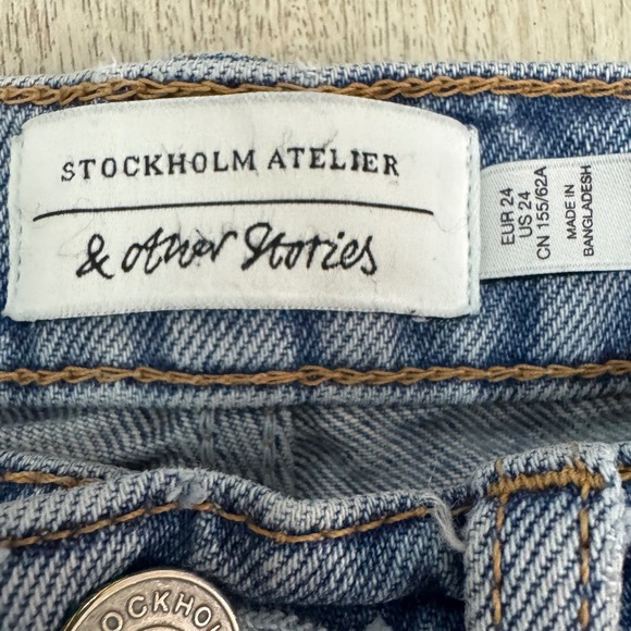& Other Stories Stockholm Atelier Jeans Womens Size 24 Light Wash Denim - Picture 4 of 7